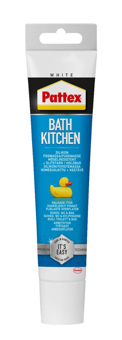 Pattex Silikonfuge bad & kjøkken hvit 50 ml